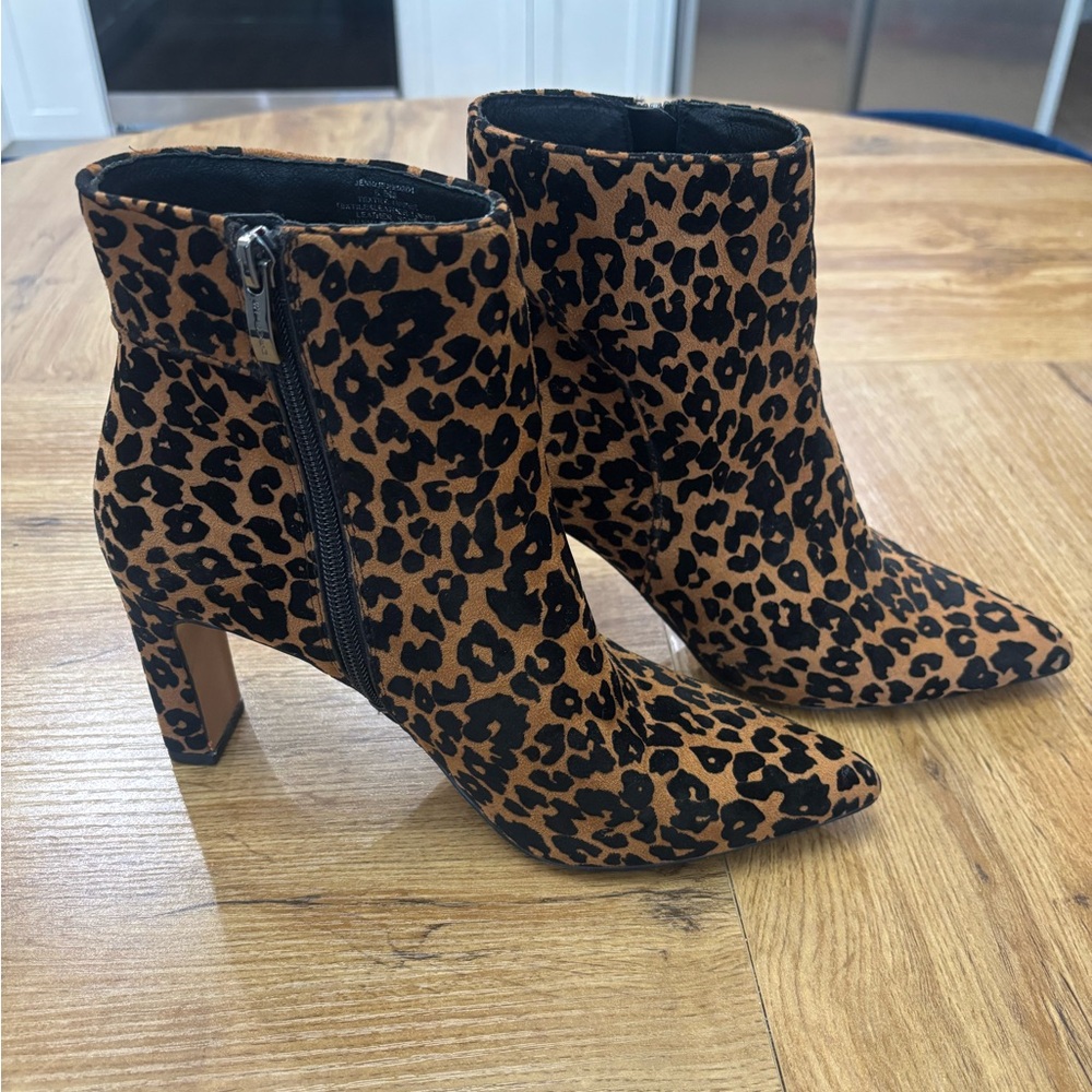 Steven by Steve Madden Leopard Print Ankle Booties Heels Women’s 8.5